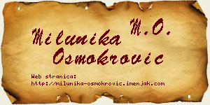 Milunika Osmokrović vizit kartica